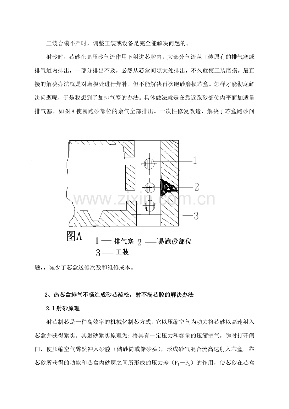 浅谈热芯盒制芯生产中常见问题及解决办法.doc_第2页