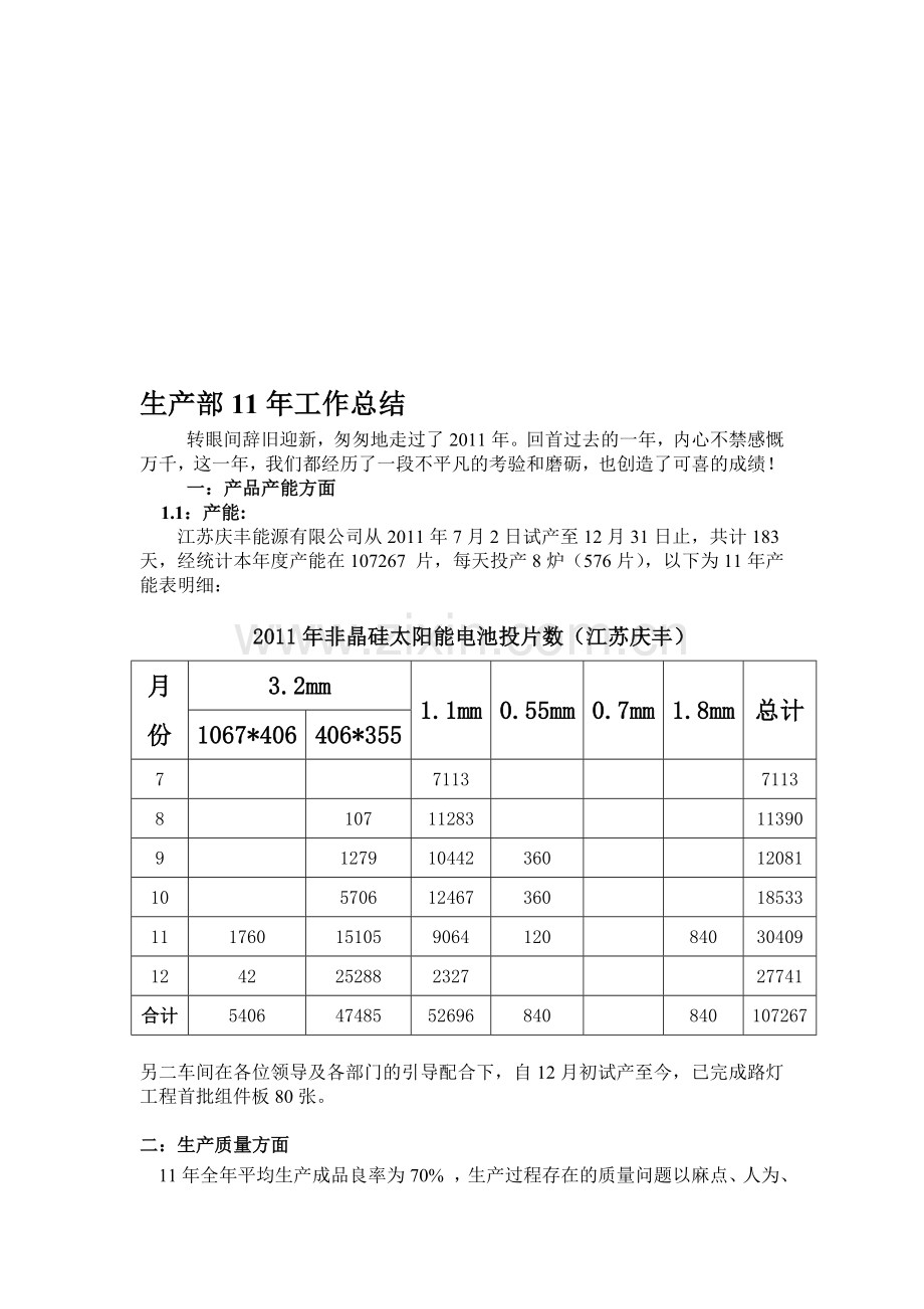 生产部2011年工作总结.doc_第1页