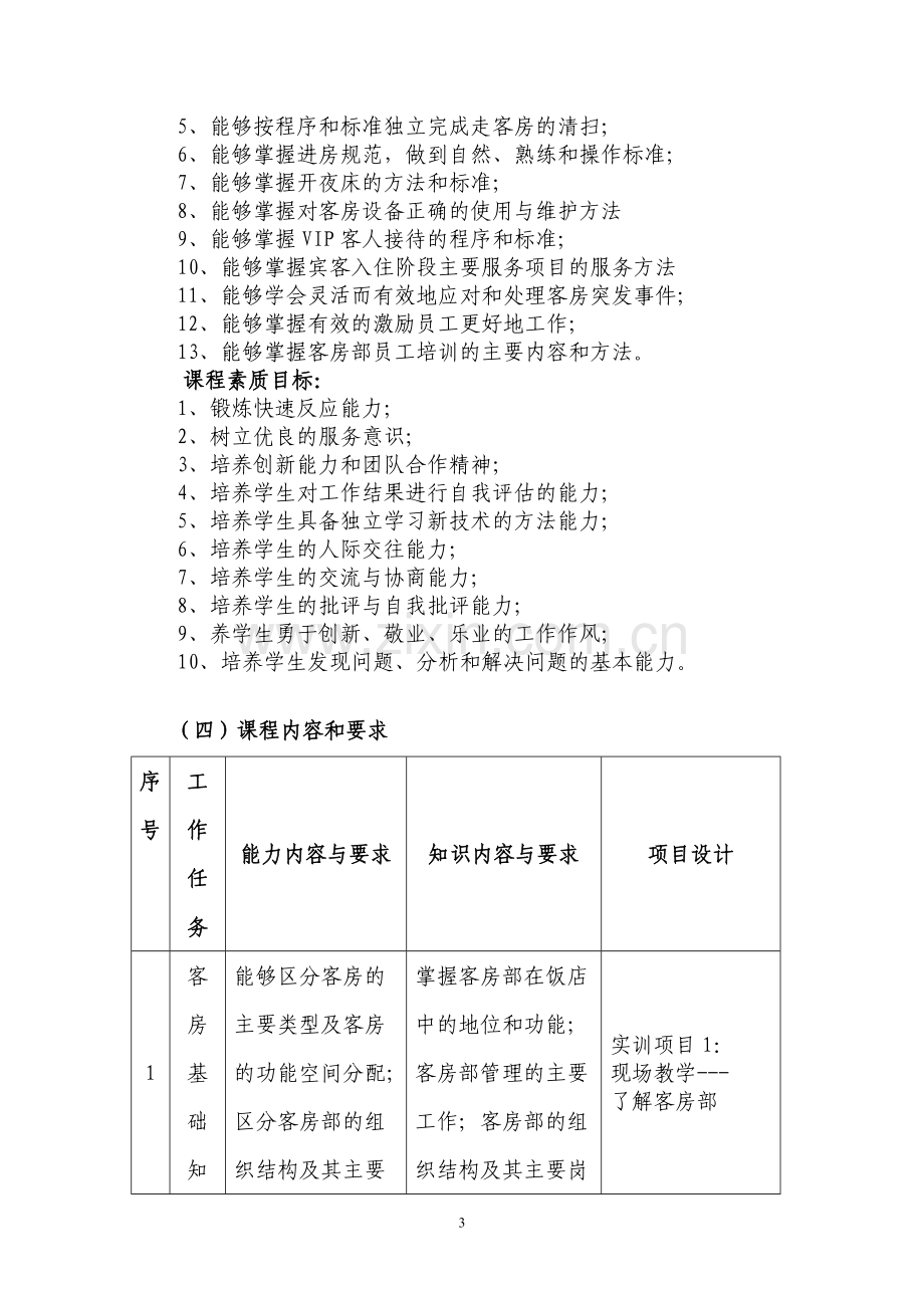 中职客房服务与管理课程标准.doc_第3页