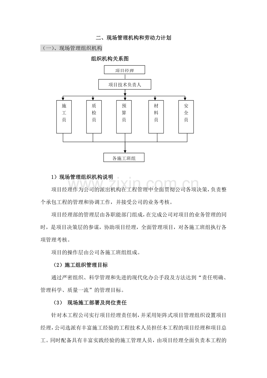 现场管理机构和劳动力计划.doc_第1页