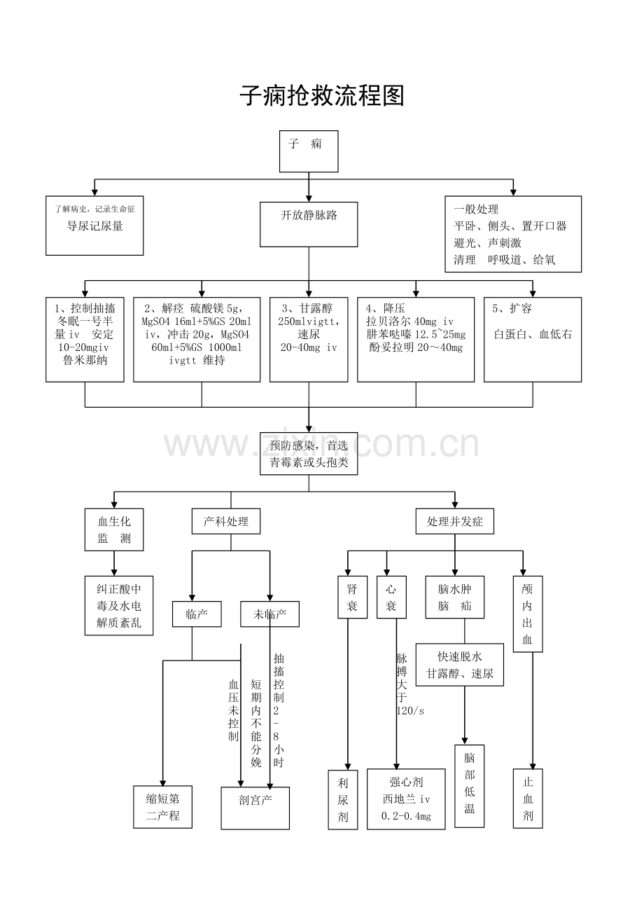 子痫抢救流程图.doc_第1页