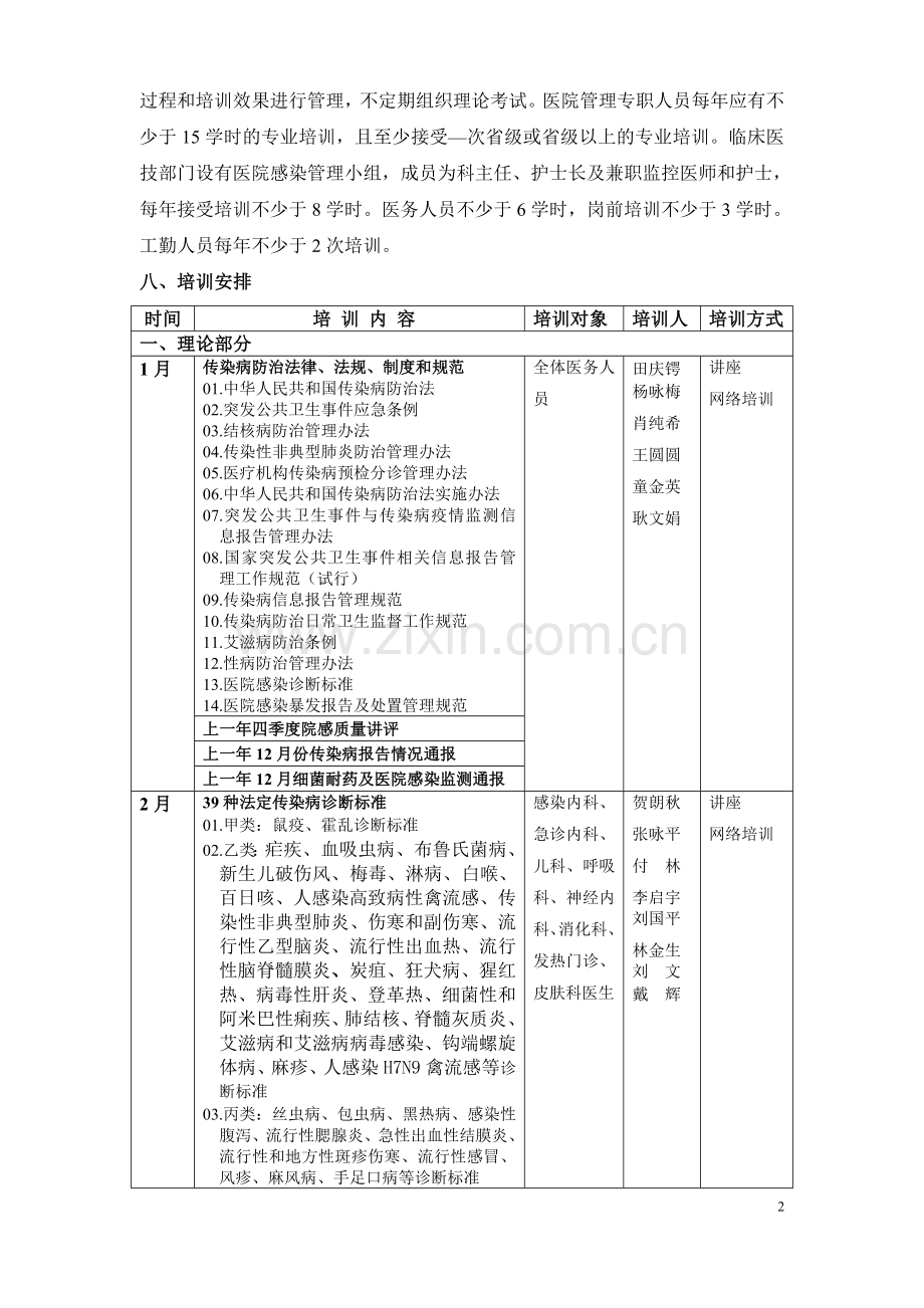 2014年传染病、院感培训计划.doc_第2页