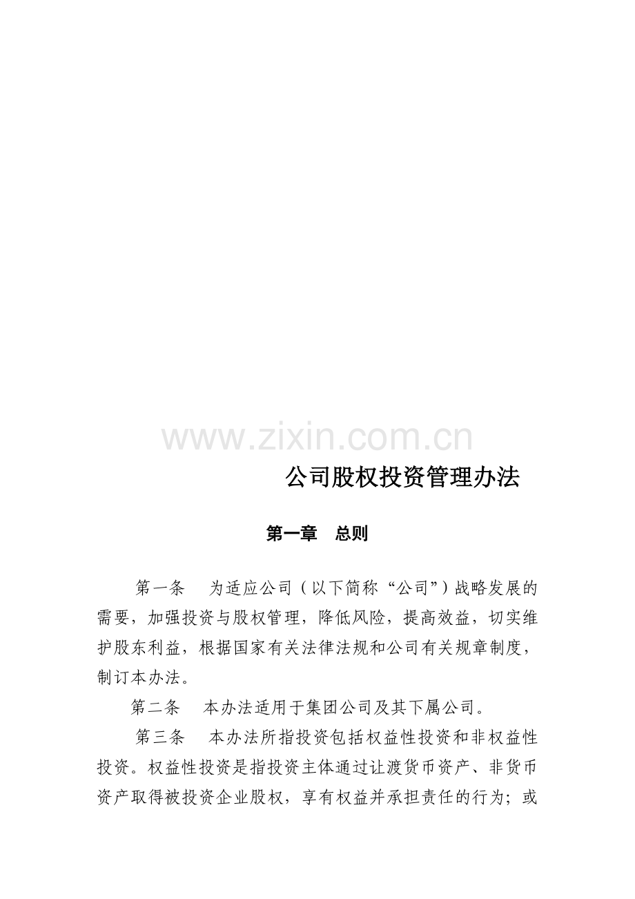 公司投资管理办法.doc_第1页