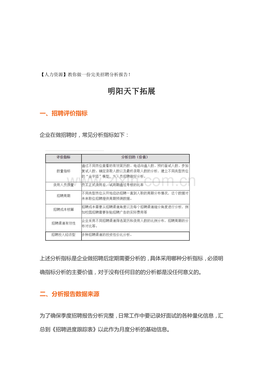 人力资源教你做一份完美招聘分析报告.doc_第1页