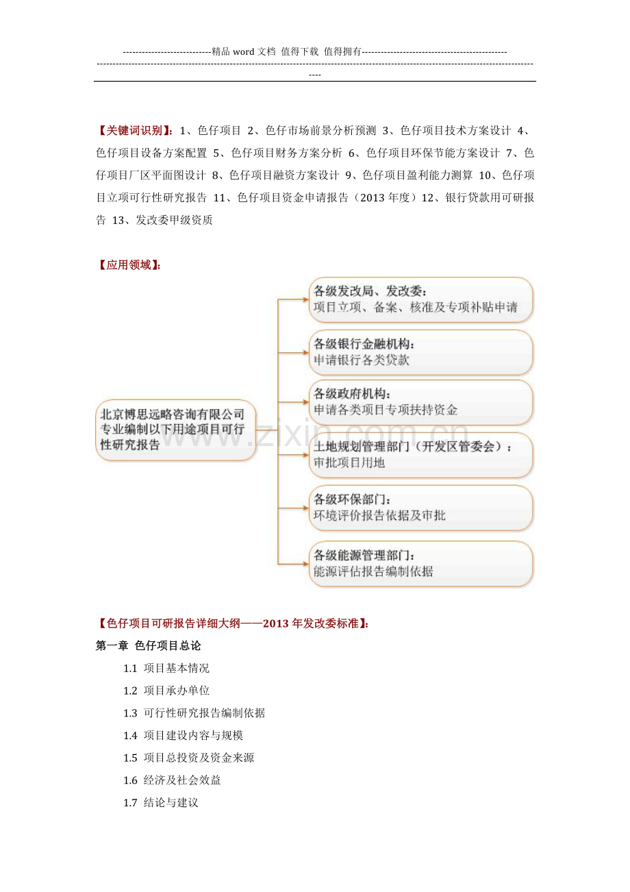 如何设计色仔项目可行性研究报告(技术工艺-设备选型-财务概算-厂区规划)方案.docx_第2页