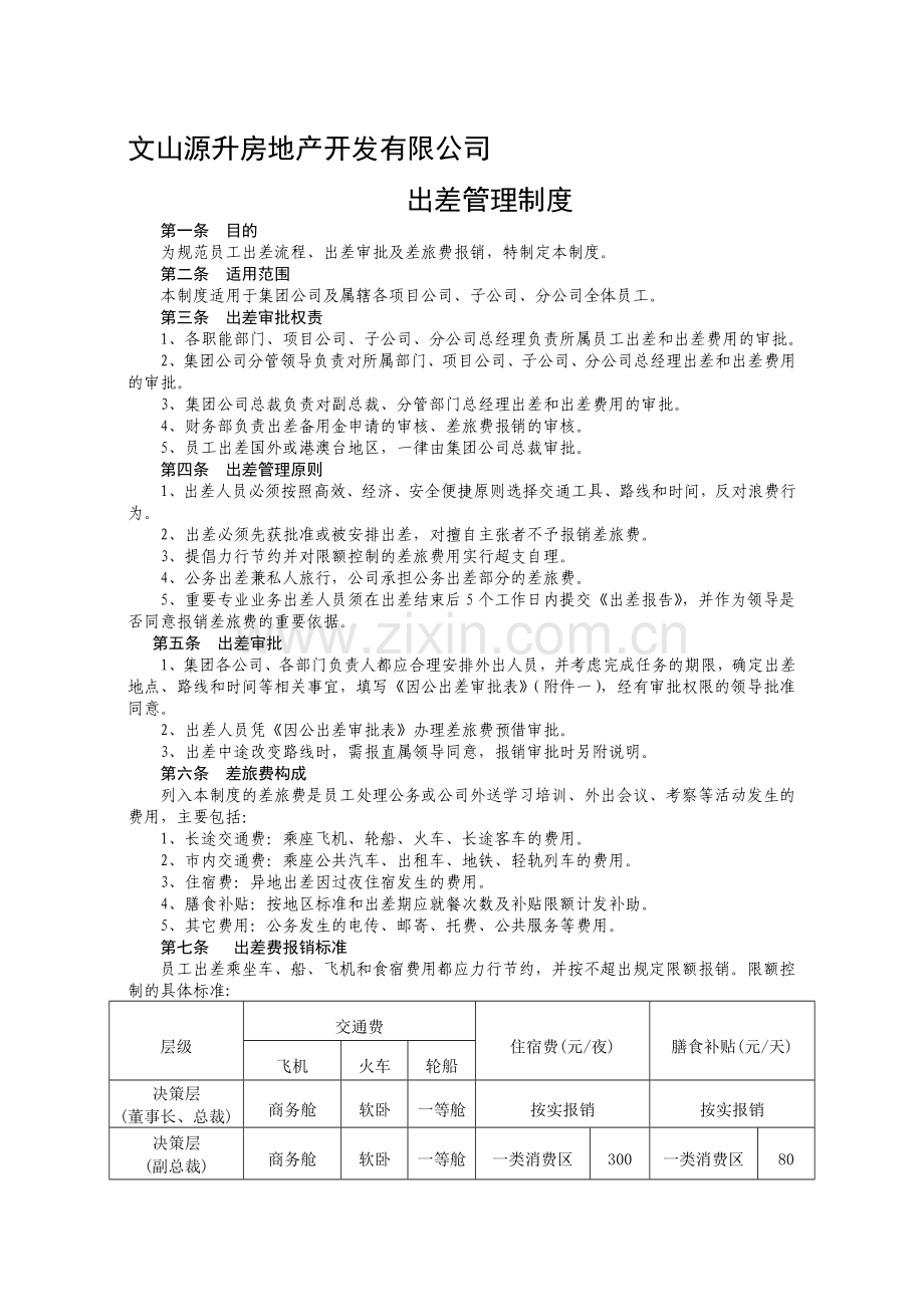 员工出差管理制度.doc_第1页