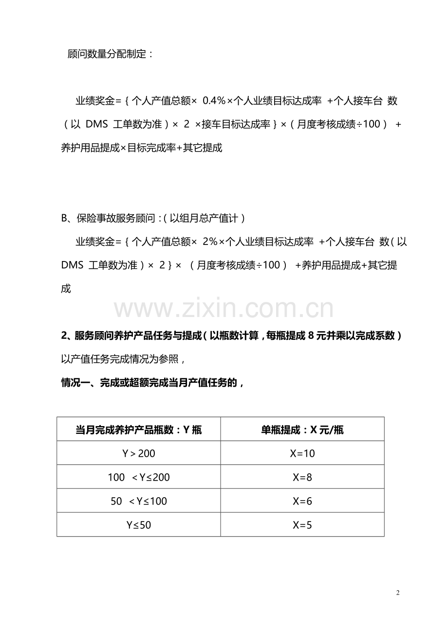 汽车4S店售后工资绩效考核方案.doc_第2页