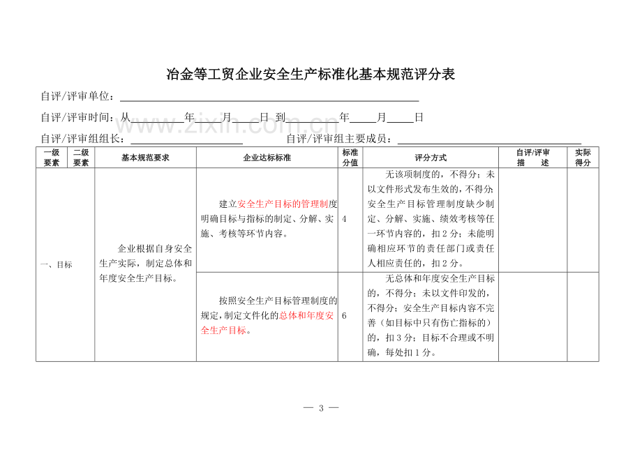 冶金等工贸企业安全生产标准化基本规范评分细则.doc_第3页