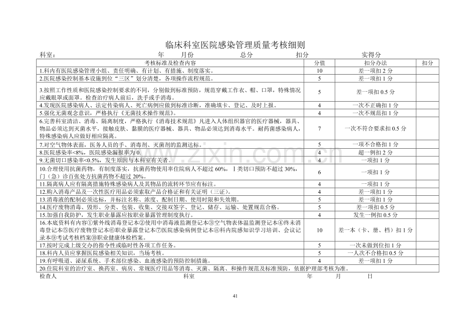 2014年医院感染考核标准.doc_第2页