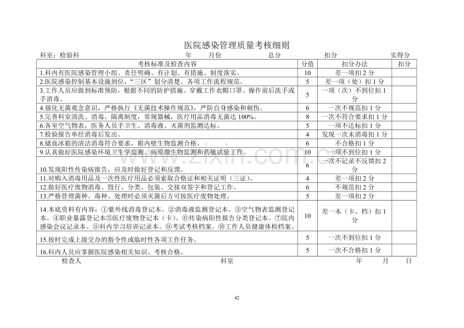 2014年医院感染考核标准.doc_第3页