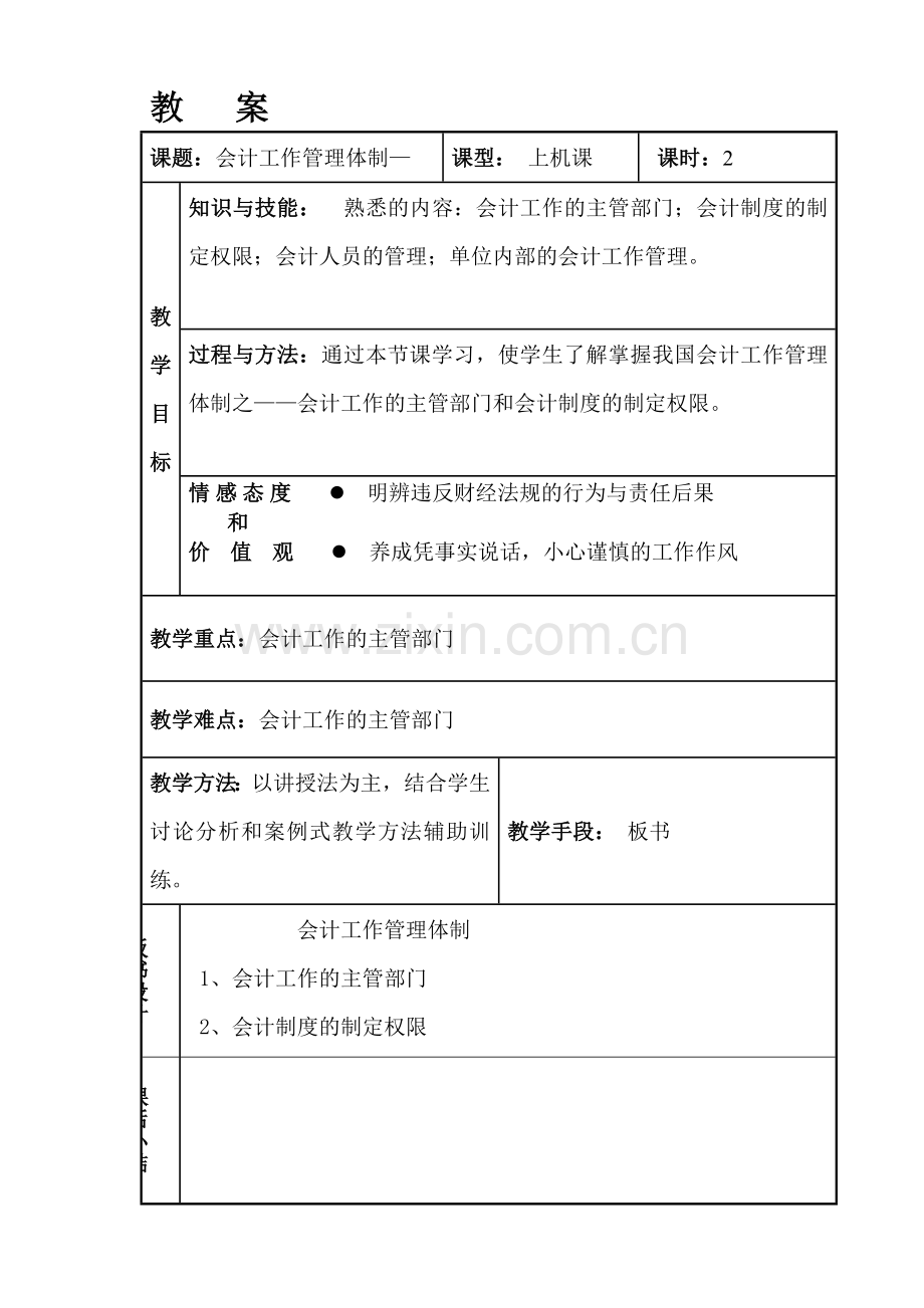 会计工作管理制度——1、会计人员管理2、单位内部会计工作管理.doc_第1页