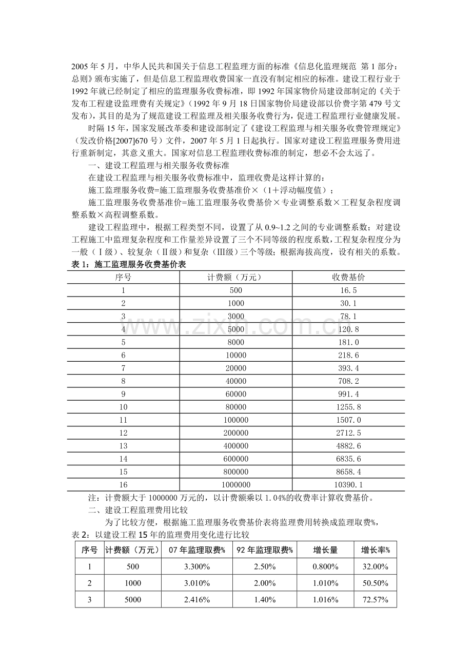 信息工程监理取费探讨.doc_第1页