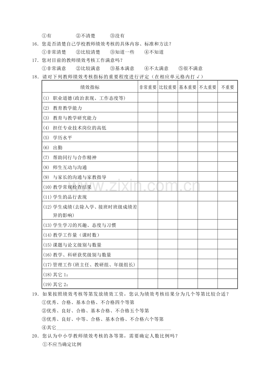 教师绩效考核调查问卷(定稿).doc_第2页