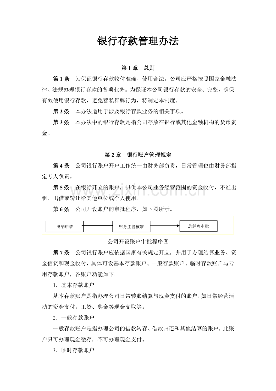 银行存款管理办法.doc_第1页