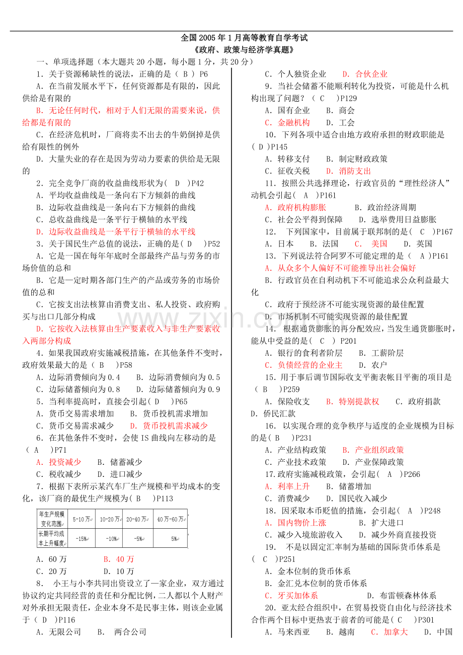 (新)05-12年自考政府、政策与经济学试题及答案.doc_第1页