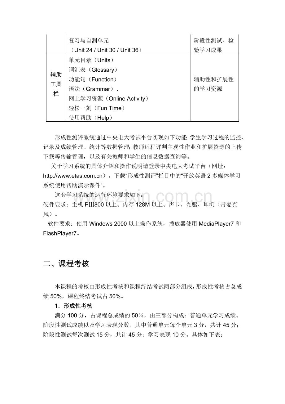 英语I(2)课程基于网络考核改革试点方案.doc_第2页