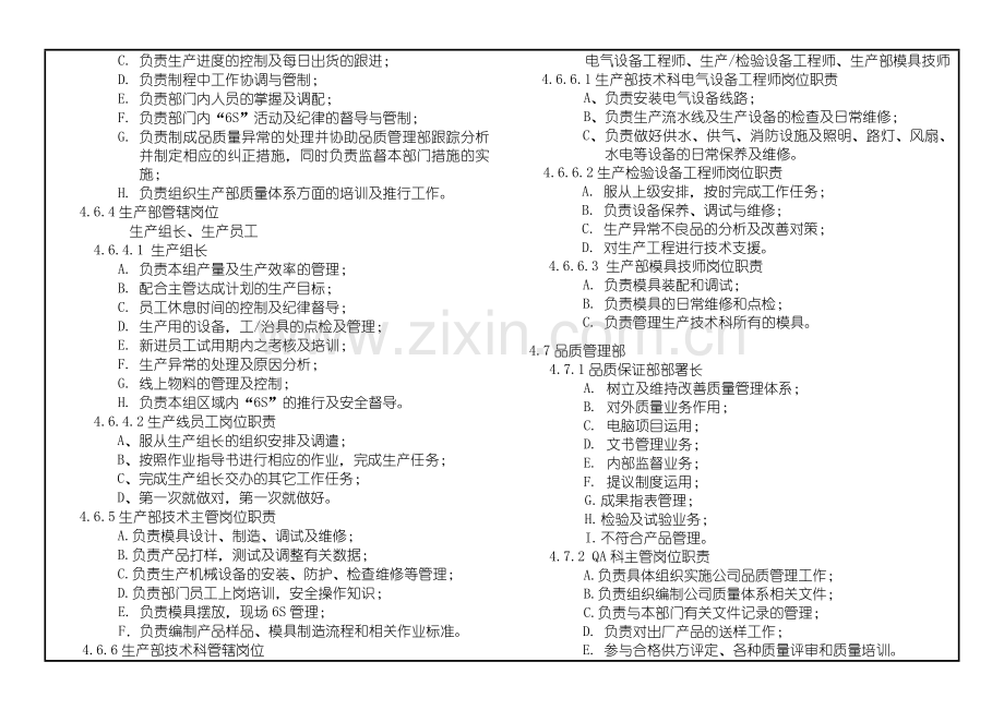 工厂各部门岗位质量职责.doc_第3页