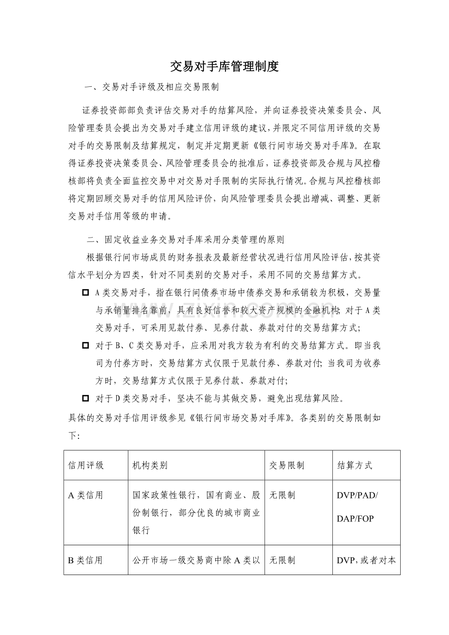 交易对手库管理制度.docx_第1页