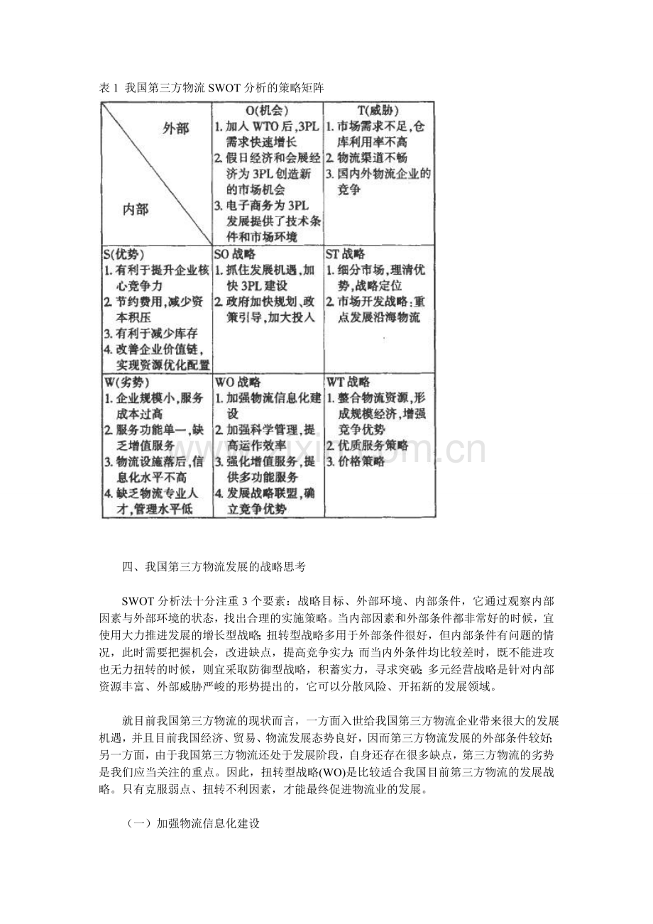 基于SWOT分析的我国第三方物流发展战略研究.doc_第3页