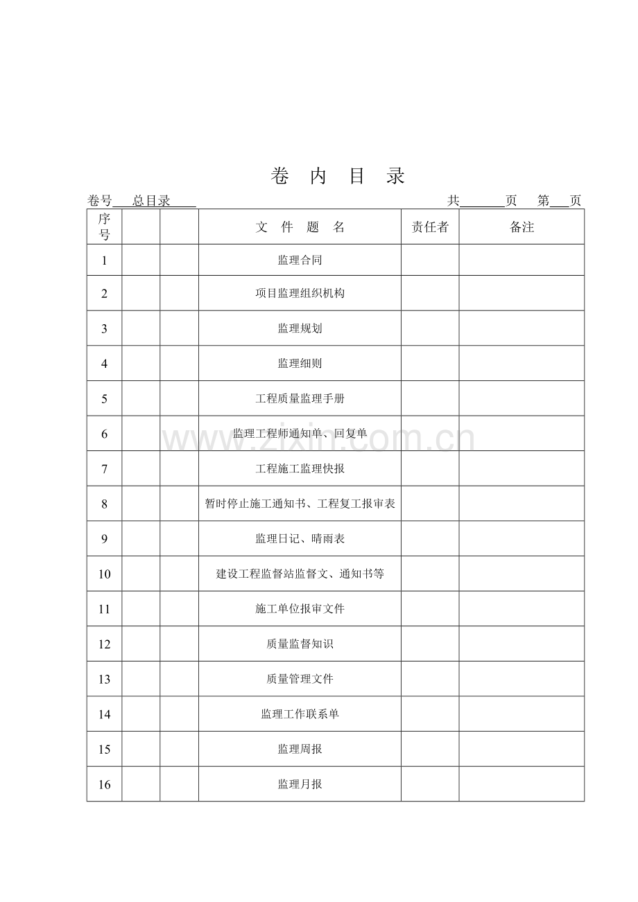 工程监理资料卷内目录.doc_第2页