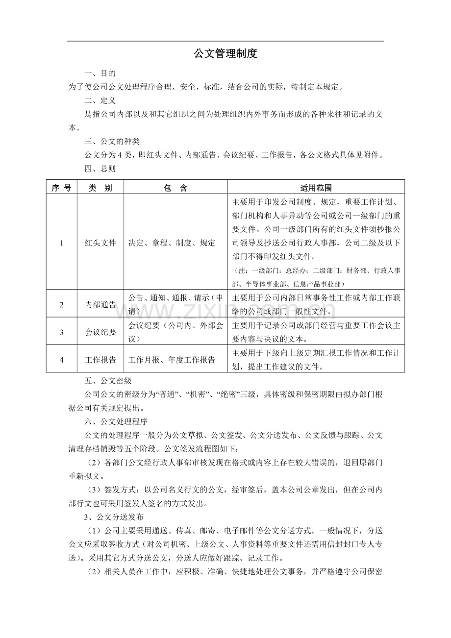 最实用的公司公文管理制度.doc_第1页