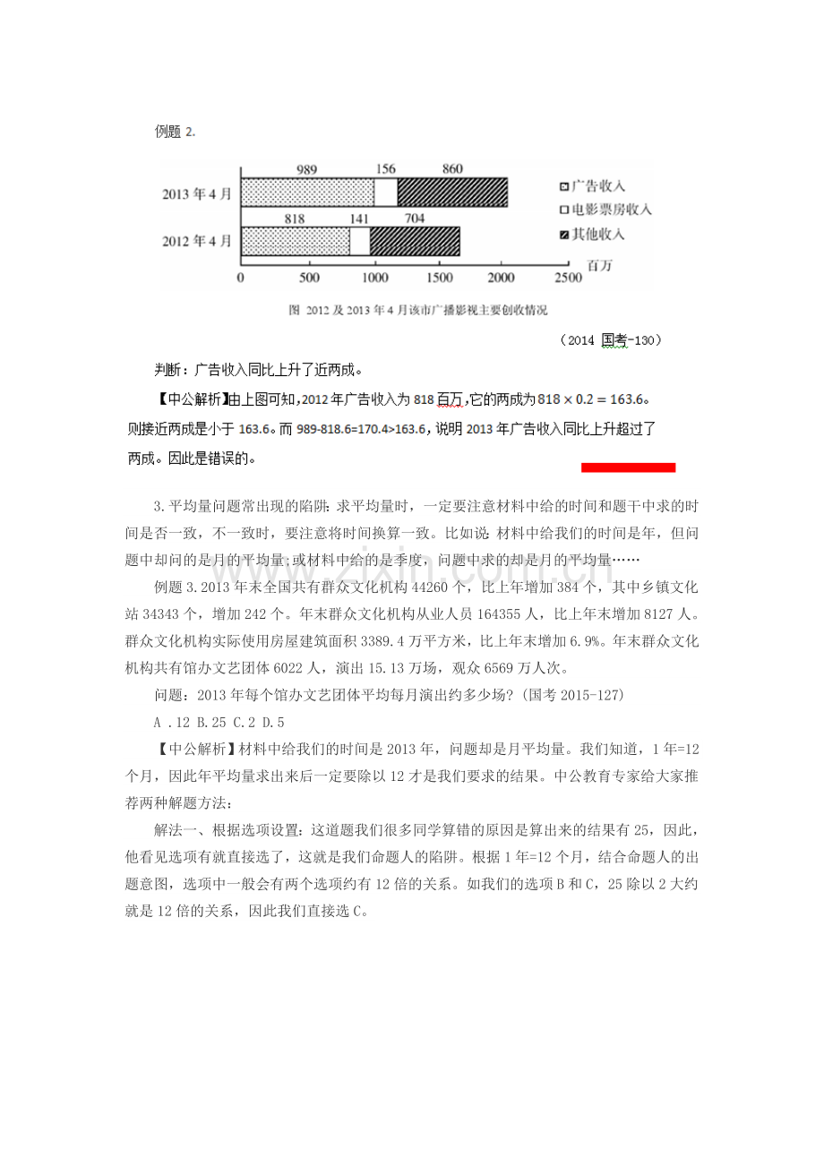 2016年国家公务员考试行测备考：小心资料分析的题干“陷阱”.doc_第2页