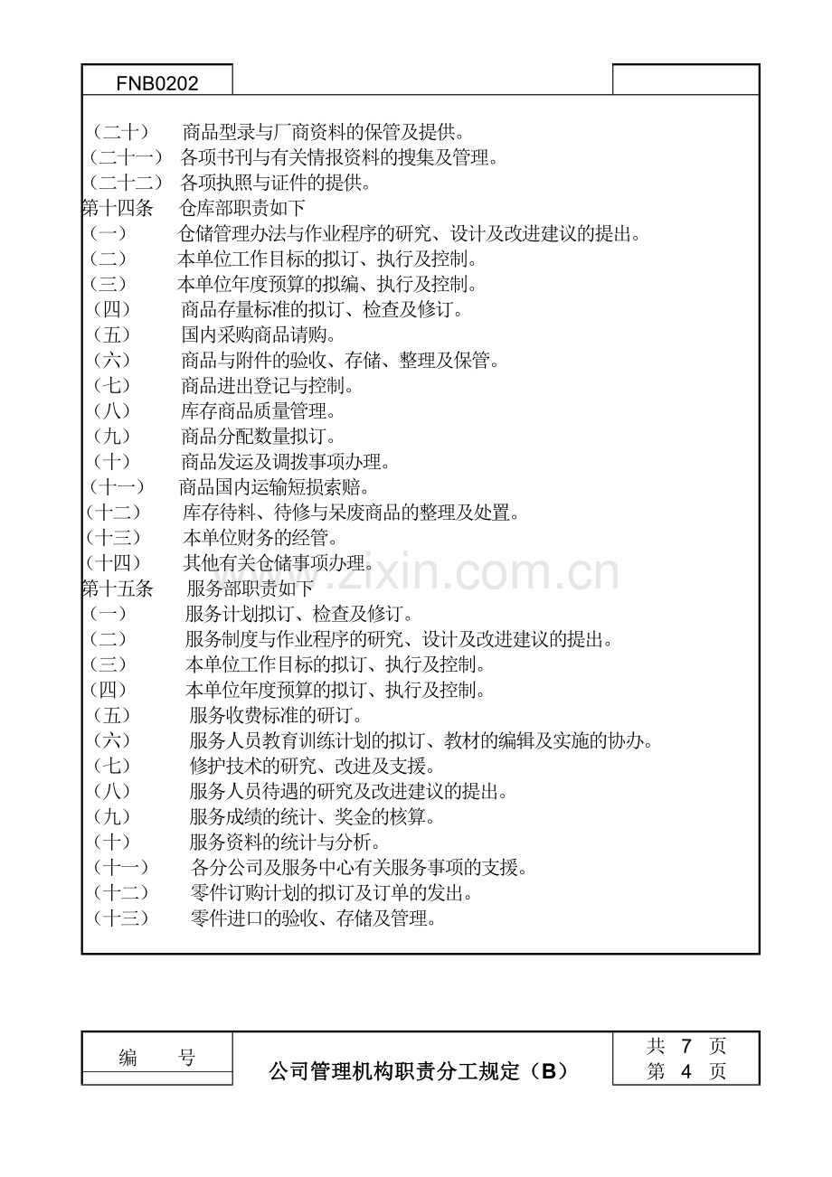 02公司管理机构职责分工规定B.doc_第3页