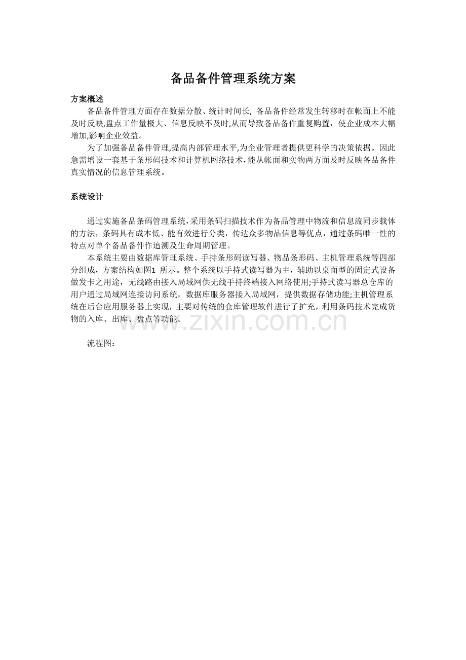 备品备件管理系统方案.docx_第1页