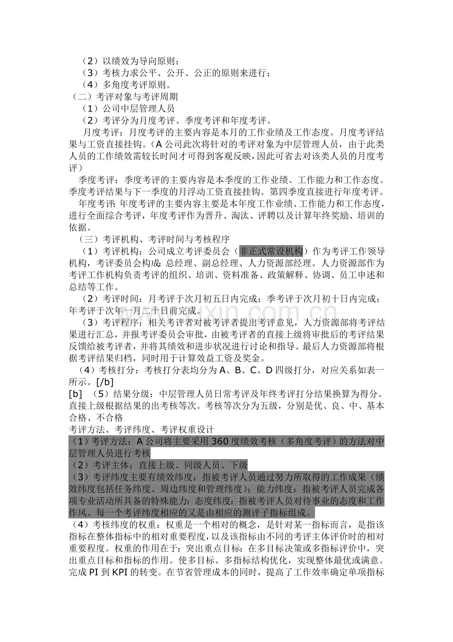 A公司中层管理人员绩效考核改进方案.doc_第2页