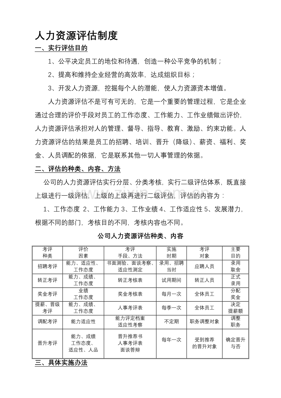 人力资源评估制度.doc_第1页