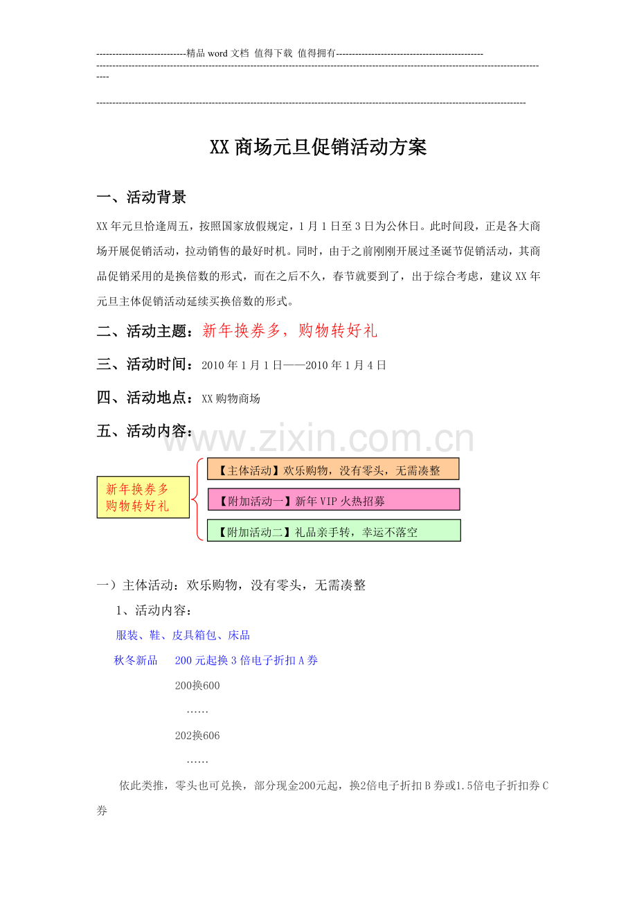 XX商场元旦促销活动方案.doc_第1页