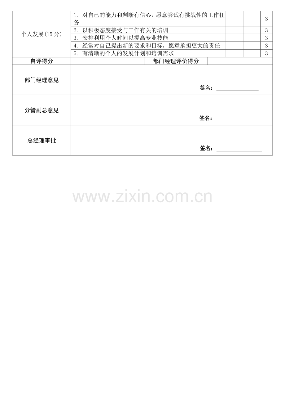 员工转正考核表、员工评级表.doc_第3页