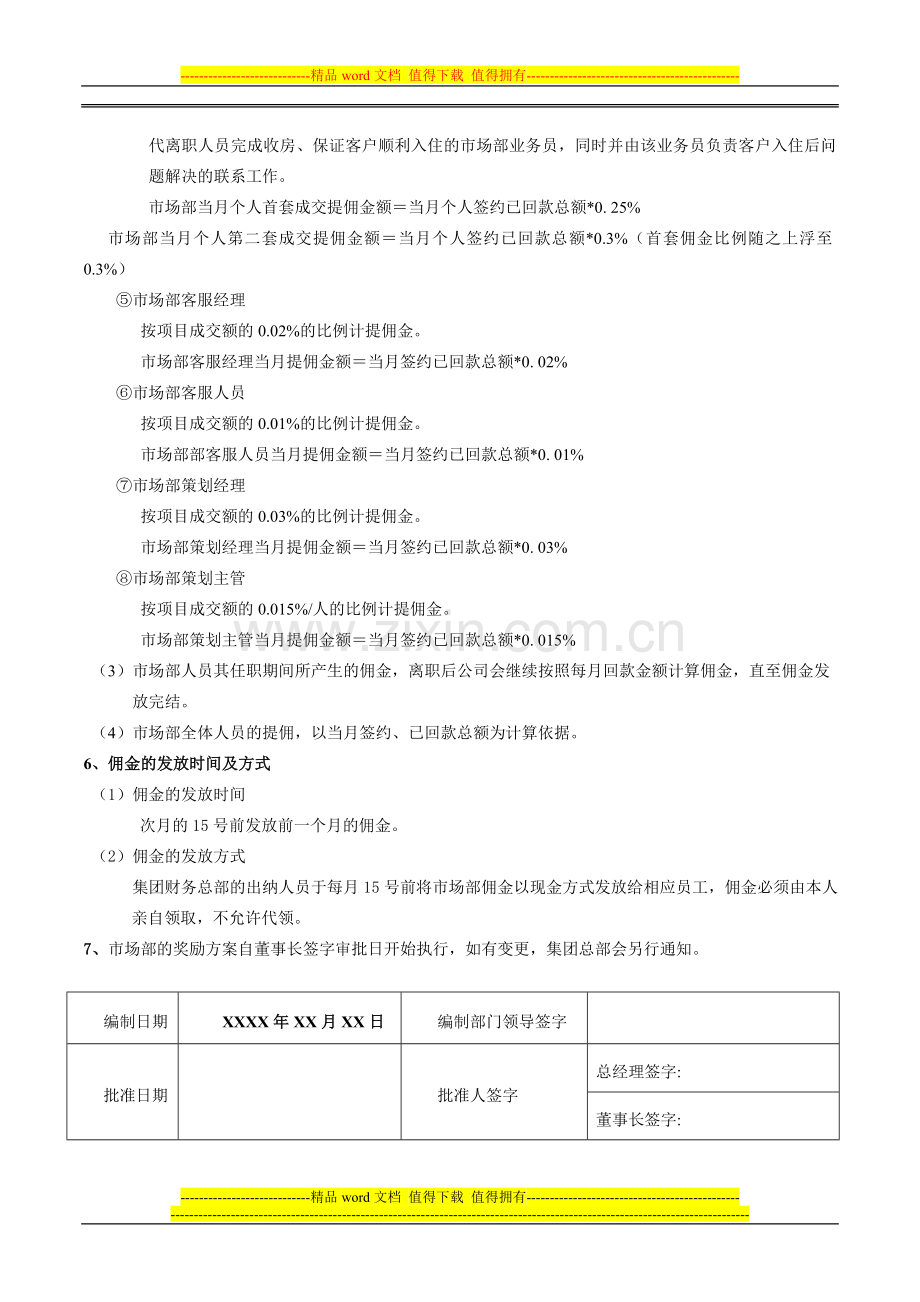 XX集团市场部管理架构及奖励方案.doc_第3页