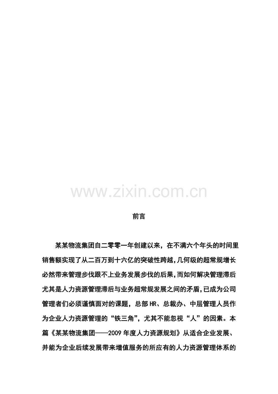 某物流集团2009年度人力资源规划.doc_第3页