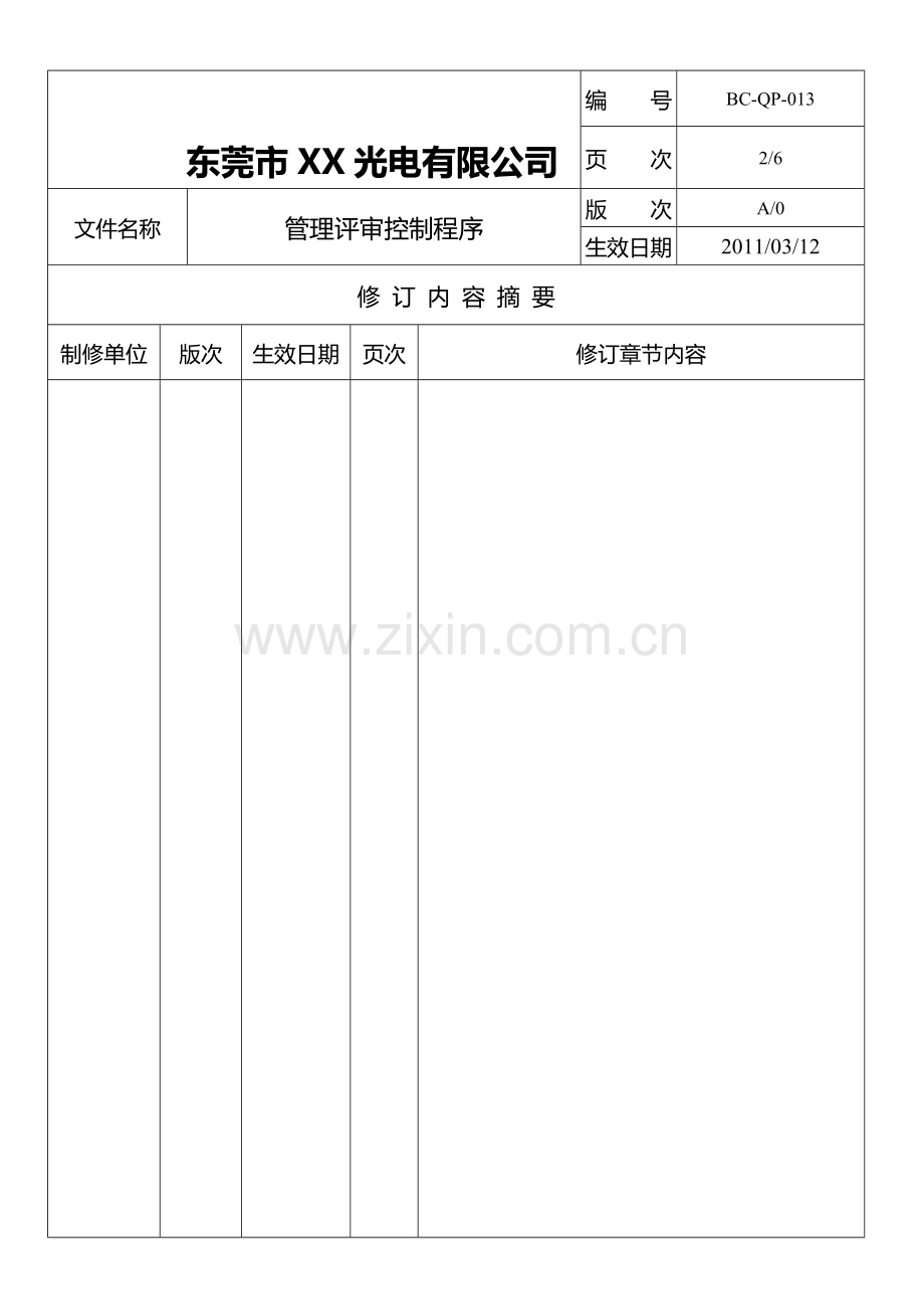 管理评审控制程序(适用全面-附有流程图).doc_第2页