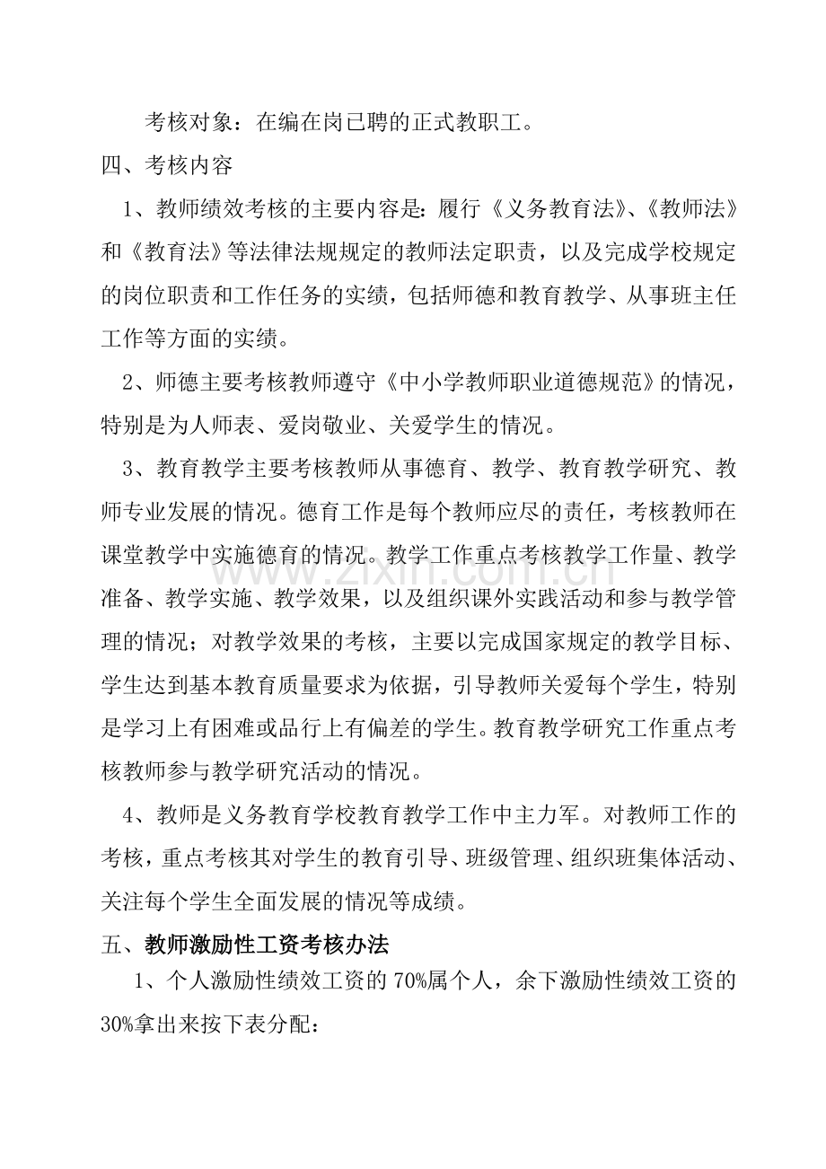 新兴小学教师奖励性绩效工资考核方案2011.doc_第3页