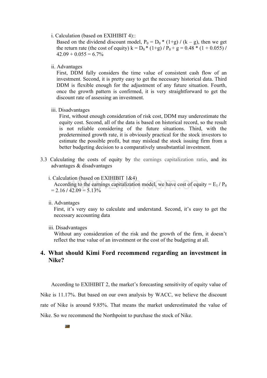 Nike--Cost-of-Capital-资本成本分析案例.doc_第3页