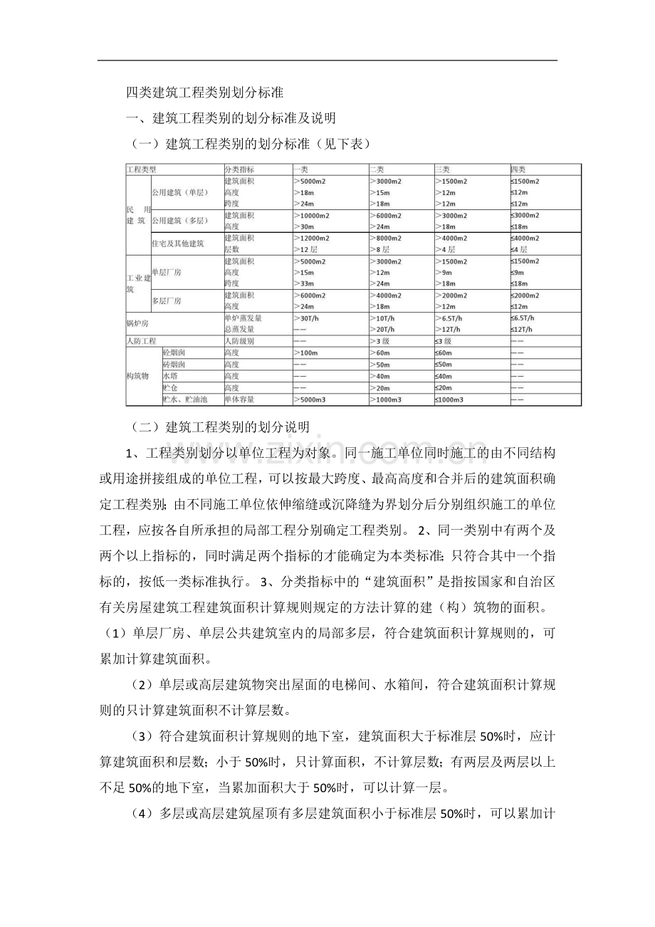 四类建筑工程类别划分标准.doc_第1页