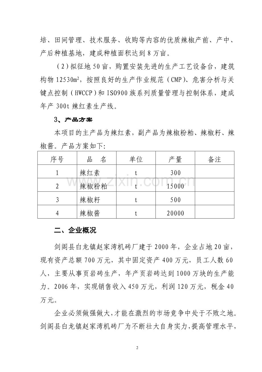 年产300吨辣红素生产线项目可研报告.doc_第2页