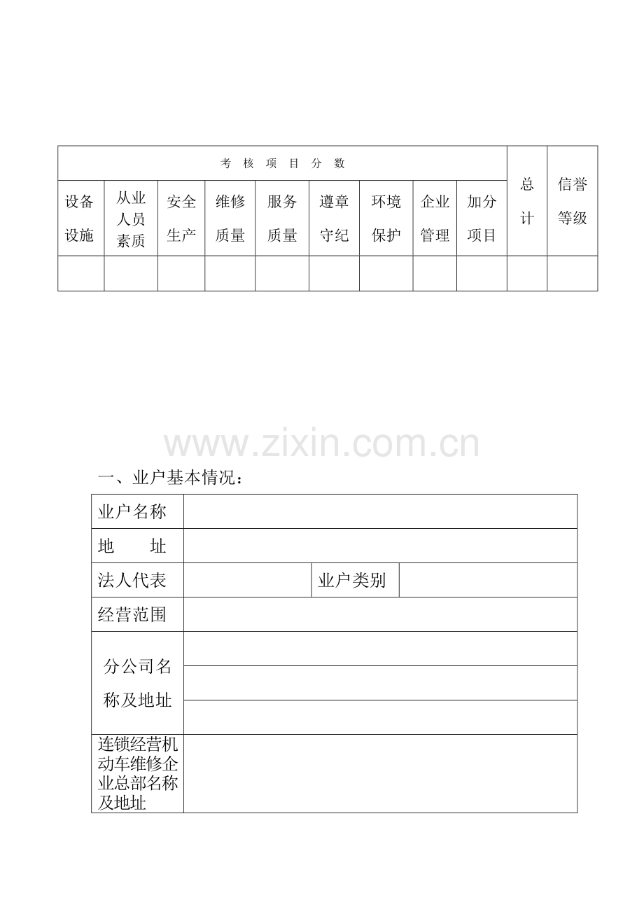 2014三类汽车维修企业考核表.doc_第3页