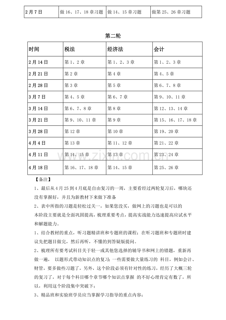 2015年CPA学习计划表.doc_第2页