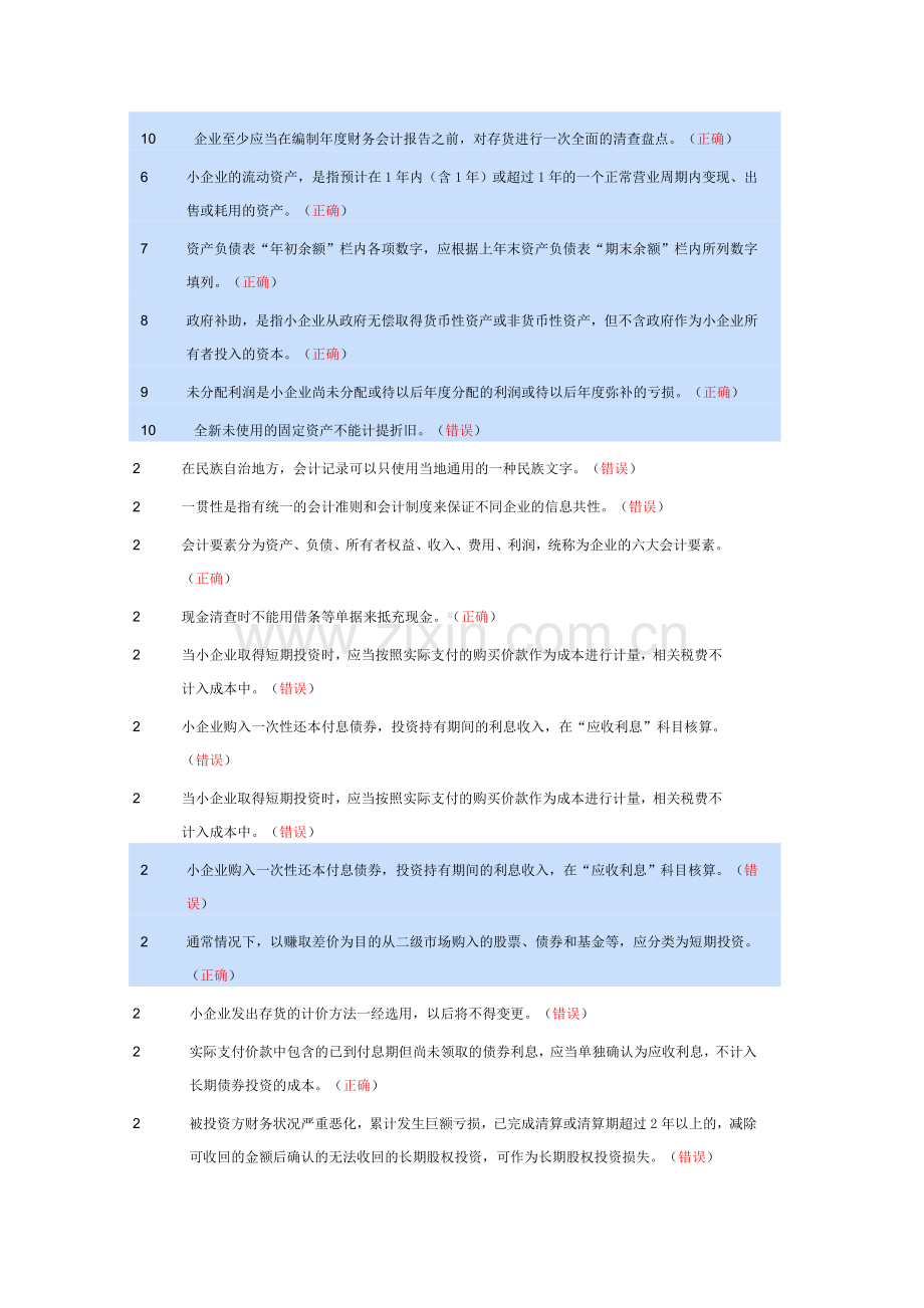 判断-2012苏州会计继续教育(出纳、小企业会计准则).doc_第3页