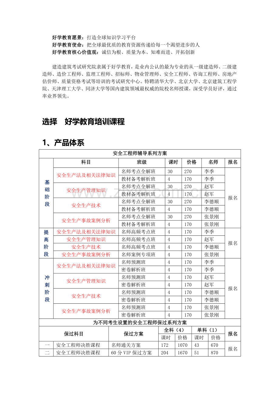 好学教育产品说明书-2014年安全工程师.doc_第3页