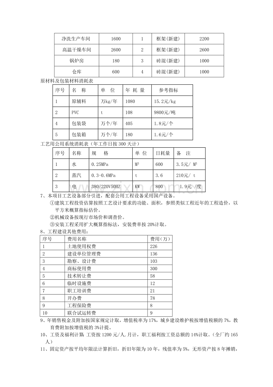 工程经济课程设计任务书-(10级菊花茶项目).doc_第2页