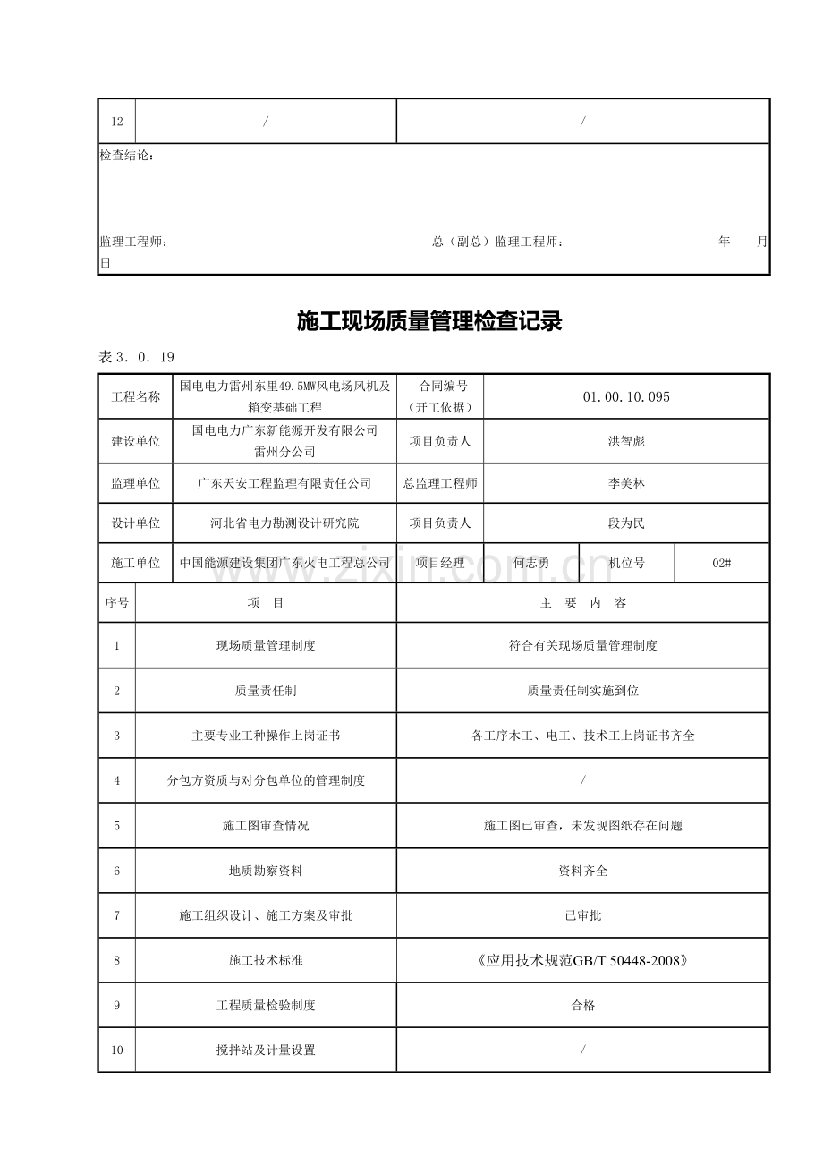 3.0.19------施工现场质量管理检查记录.doc_第2页