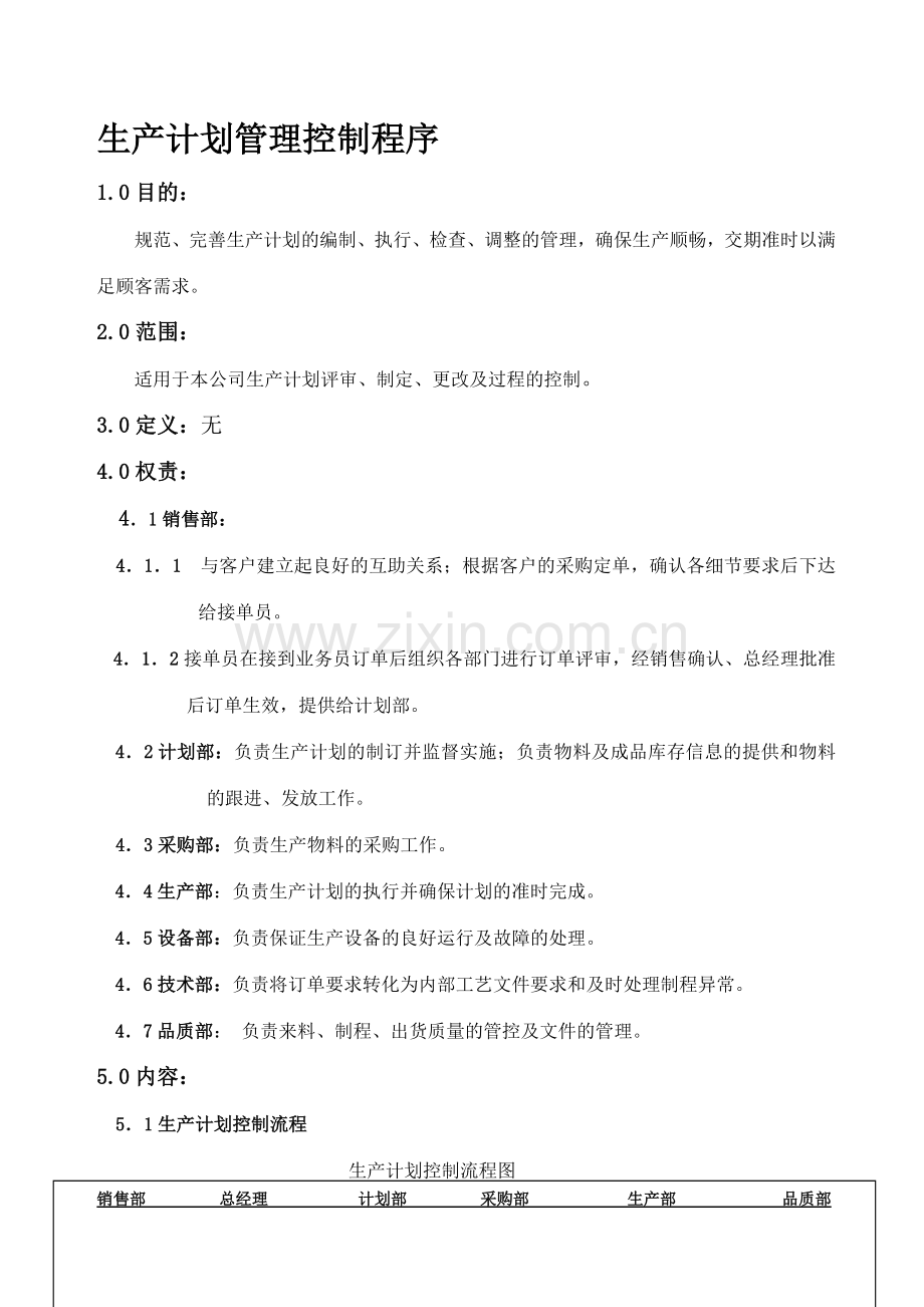 生产计划管理控制程序(修定版).doc_第1页