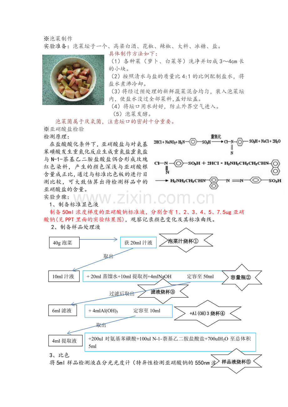 亚硝酸盐的检验-实验报告.doc_第3页