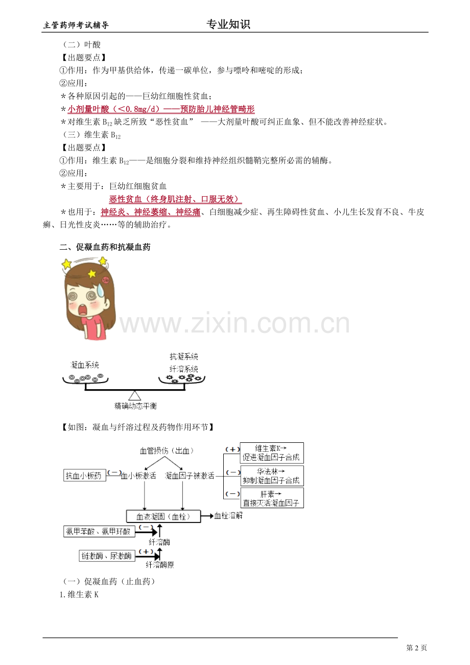 2018年卫生类主管药师专业知识药理学-血液、呼吸、消化系统药.doc_第2页