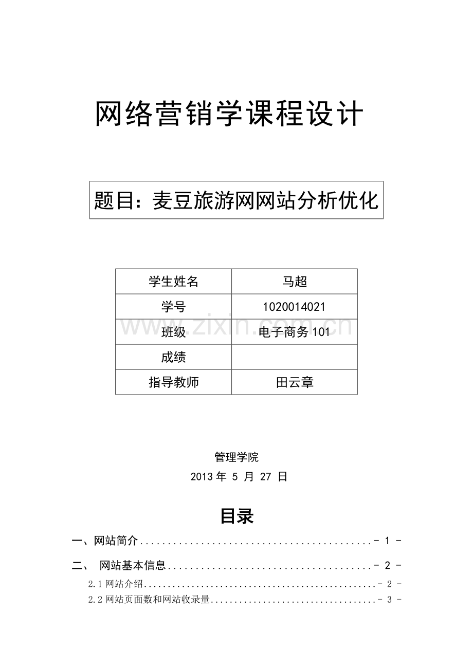 麦豆旅游网网站分析优化.doc_第2页