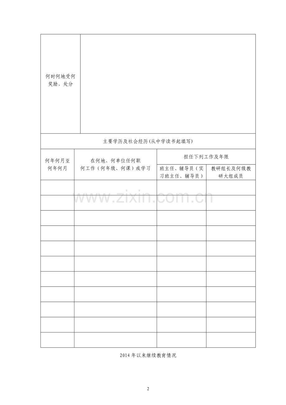 中小学教师、中专讲师、实验系列职称评审申报表.doc_第3页